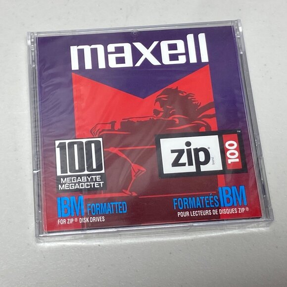 Maxell 100MB Zip Disks (4 Pack) IBM Formatted - Picture 2 of 8